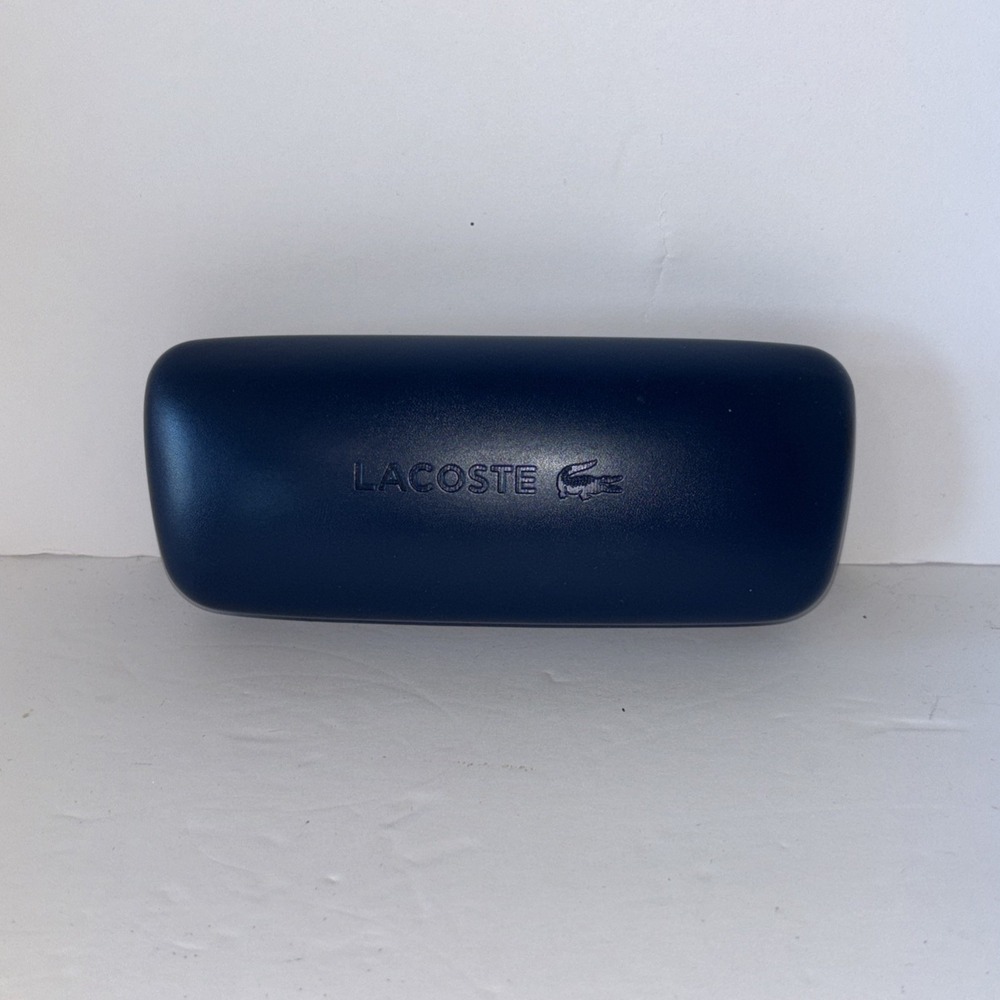 Lacoste Hard Clamshell Eyeglass Case Standard Size Blue